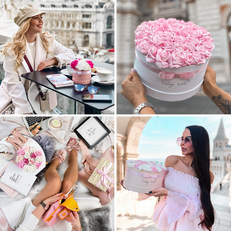 gift ideas for her | infinity pink roses